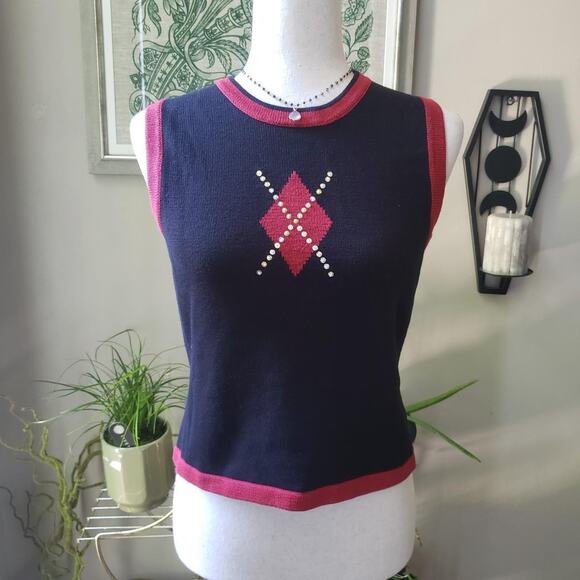 Jack B. Quick Sweaters - vintage argyle sweater vest Petie Small jack b quick